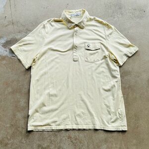 Criquet Polo Manolo Golf Men Size XL Yellow Pima Cotton